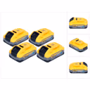 DeWalt Akku Set DCBP 518 H4 4x Powerstack Akku 18 V 5,0 Ah / 5000 mAh XR Li-Ion - mit Ladestandanzeige