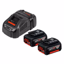 Bosch Akku-Starter-Set GBA 18 Volt / 2x 4,0 Ah + Schnellladegerät GAL 1880 CV