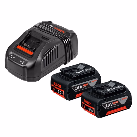 Bosch Akku-Starter-Set GBA 18 Volt / 2x 4,0 Ah + Schnellladegerät GAL 1880 CV