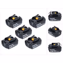 Makita Akku Set 5x BL 1830 B 18 V 3,0 Ah / 3000 mAh Li-Ion ( 5x 197599-5 ) mit LED Anzeige - original, kein Nachbau