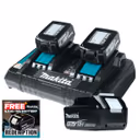 Makita DC18RD 18V LXT Twin Port Charger with 3x 3.0Ah Batteries