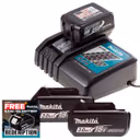 Makita DC18RC 18V LXT Fast Charger with 3x 3.0Ah Batteries