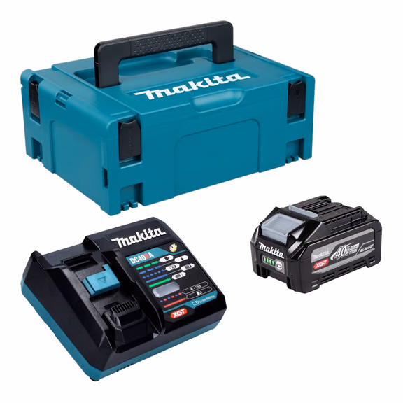 Makita Power Source Kit 1x BL 4040 F Akku 40 V max. 4,0 Ah XGT ( 1910N6-8 ) + DC 40 RA Ladegerät ( 191E07-8 ) + Makpac
