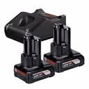 Bosch 2x GBA 6.0Ah 12V Li-Ion Batteries & GAL 12V-40 12V Fast Battery Charger Starter Set
