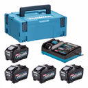 Makita Power Source Kit 4x BL 4050 F Akku 40 V max. 5,0 Ah XGT + DC 40 RA Ladegerät + Makpac