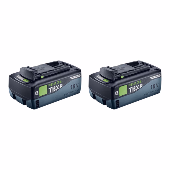 Festool Akku Set 2x BP 18 TBX 8 ASI Tabless Akkupack 18 V 8,0 Ah ( 2x 578746 ) 8000 mAh Li-ion mit Ladestandanzeige