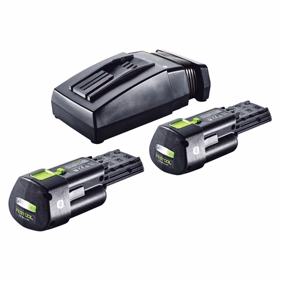 Festool Energie Set 2x BP 18 Li 3,0 Ergo I Akku 18 V 3,0 Ah / 3000 mAh Li-Ion ( 2x 577704 ) + TCL 6 Ladegerät ( 201135 )