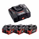 Metabo Basis Set 3x LiHDX Akkupack 18 V 8,0 Ah Akku ( 3x 624975000 ) + ASC 290 Ladegerät ( 627370000 )