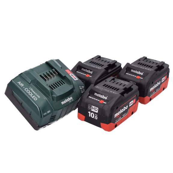 Metabo 18 V Basis Set 3x Akku 10,0 Ah LIHD + ASC 145 Ladegerät CAS System