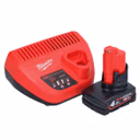 Milwaukee M12 NRG-401 Akku Starter Set 1x 12 V 4,0 Ah / 4000 mAh Li-Ion Akku + C12 C Ladegerät
