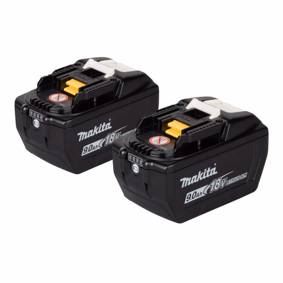 Makita Akku Set 2x BL 1890 Akku 18 V 9,0 Ah / 9000 mAh Li-Ion LXT ( 2x 1915H4-0 ) mit Ladestandanzeige