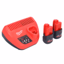 Milwaukee M12 HNRG-252 Akku Starter Set High Output 12 V + 2x HB2.5 Akku 2,5 Ah ( 4932480164 ) + M12 C12 C Ladegerät ( 4932352000 )