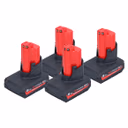 Milwaukee Akku Set 4x M12 HB5 High Output 12 V 5,0 Ah / 5000 mAh Li-Ion Akku ( 4x 4932480165 )