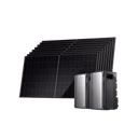 EcoFlow STREAM Ultra/Pro/Max Balkonkraftwerk mit Speicher – STREAM Ultra / STREAM Ultra (mit 1 × GRATIS STREAM Parallelkabel) + 8 × 500 W Starres Solarpanel