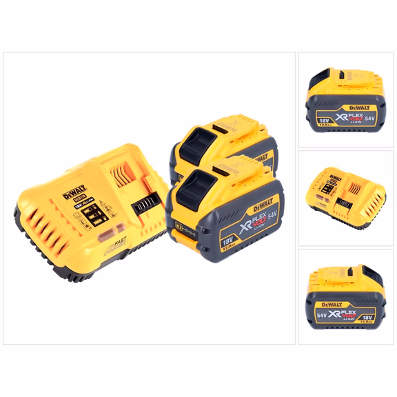 DeWalt DCB 118 Y2 Akku Starter Set 18 V / 54 V 2x XR FLEXVOLT Akku 12 Ah + Ladegerät