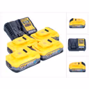 DeWalt DCB 1104 H4 Akku Starter Set 12 V / 18 V 4x Powerstack Akku 5,0 Ah + DCB 1104 Ladegerät