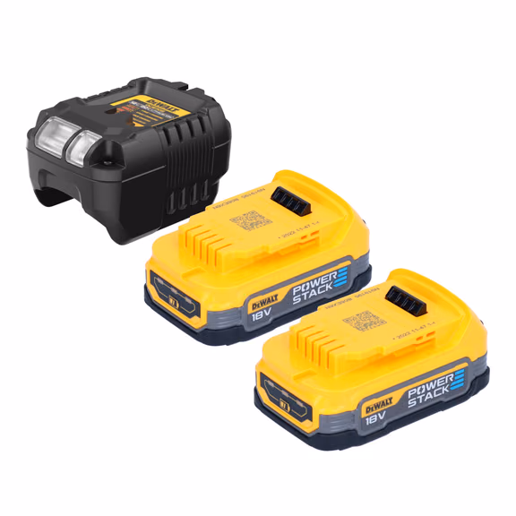 DeWalt DCB 1102 E2 Akku Starter Set 18 V mit 2x Powerstack Akku 1,7 Ah + DCB 1102 Ladegerät