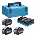 Makita Power Source Kit 3x BL 4050 F Akku 40 V max. 5,0 Ah XGT + DC 40 RA Ladegerät + Makpac