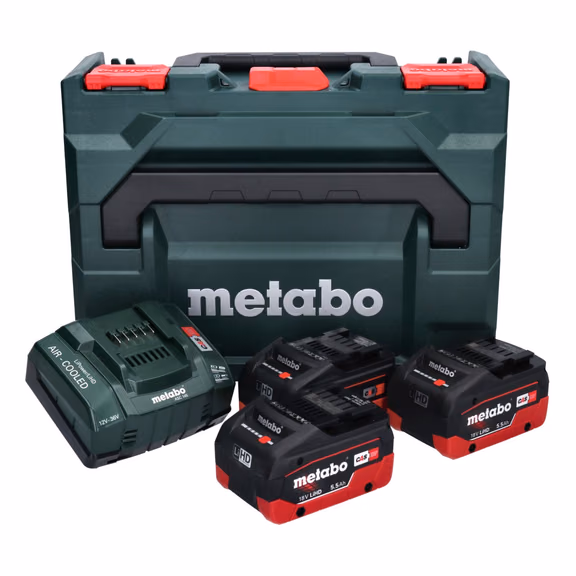 Metabo Basis Set LIHD + 3x Akku 5,5 Ah + Ladegerät + metaBOX ( 685069000 )