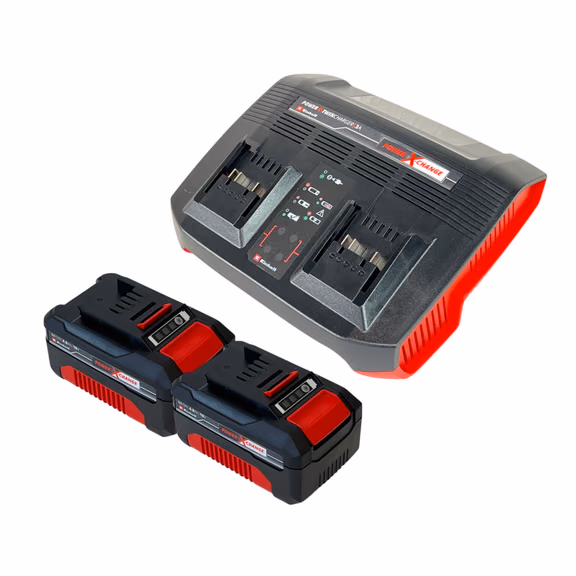 Einhell PXC Starter Kit 2x Power X-Change Akku 18 V 4,0 Ah ( 2x 4511396 ) + Power X-Twincharger 3A Doppel Ladegerät ( 4512069 )