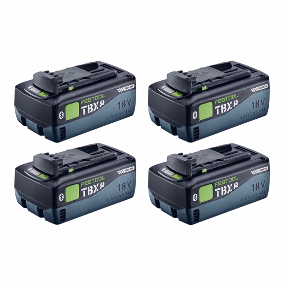 Festool Akku Set 4x BP 18 TBX 8 ASI Tabless Akkupack 18 V 8,0 Ah ( 4x 578746 ) 8000 mAh Li-ion mit Ladestandanzeige