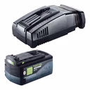 Festool Energie Set 1x BP 18 Li 5,0 HP-ASI HighPower Akkupack 18 V 5,0 Ah ( 578519 ) + SCA 16 Ladegerät ( 576953 )
