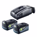 Festool Energie Set 2x BP 18 Li 5,0 HP-ASI HighPower Akkupack 18 V 5,0 Ah ( 2x 578519 ) + SCA 16 Ladegerät ( 576953 )