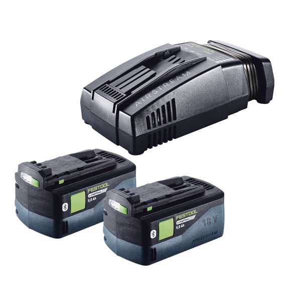 Festool Energie Set 2x BP 18 Li 5,0 HP-ASI HighPower Akkupack 18 V 5,0 Ah ( 2x 578519 ) + SCA 16 Ladegerät ( 576953 )