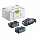 Festool SYS 18V 2xTBX8/SCA16 Energie Set ( 578814 ) mit 2x BP 18 TBX 8 ASI Akku 18 V 8,0 Ah + SCA 16 Ladegerät + Systainer