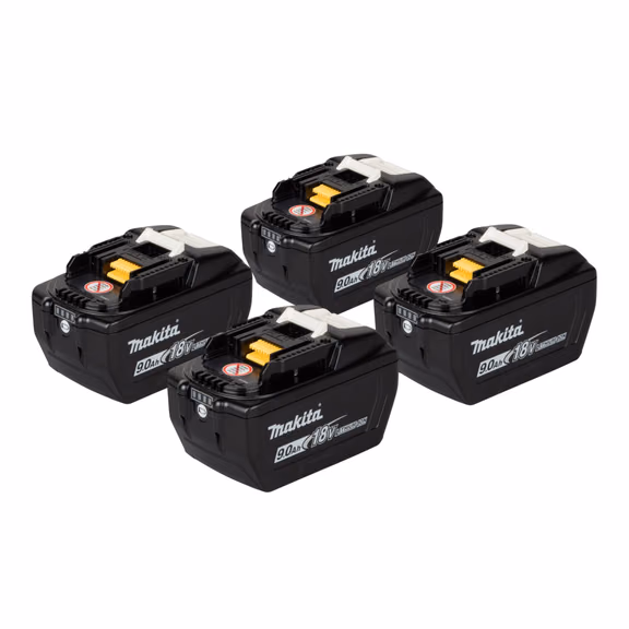Makita Akku Set 4x BL 1890 Akku 18 V 9,0 Ah / 9000 mAh Li-Ion LXT ( 4x 1915H4-0 ) mit Ladestandanzeige