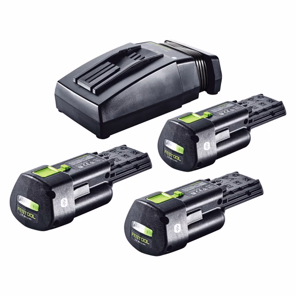 Festool Energie Set 3x BP 18 Li 3,0 Ergo I Akku 18 V 3,0 Ah / 3000 mAh Li-Ion ( 3x 577704 ) + TCL 6 Ladegerät ( 201135 )