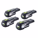 Festool Akku Set 4x BP 18 Li 3,0 Ergo I Akku 18 V 3,0 Ah / 3000 mAh Li-Ion ( 4x 577704 ) mit Ladestandanzeige