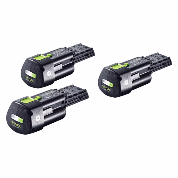 Festool Akku Set 3x BP 18 Li 3,0 Ergo I Akku 18 V 3,0 Ah / 3000 mAh Li-Ion ( 3x 577704 ) mit Ladestandanzeige