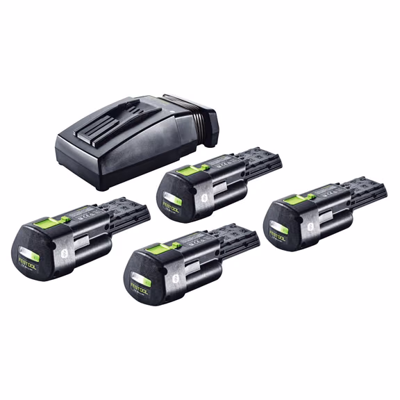 Festool Energie Set 4x BP 18 Li 3,0 Ergo I Akku 18 V 3,0 Ah / 3000 mAh Li-Ion ( 4x 577704 ) + TCL 6 Ladegerät ( 201135 )
