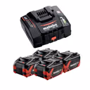 Metabo Basis Set 4x LiHDX Akkupack 18 V 8,0 Ah Akku ( 4x 624975000 ) + ASC 290 Ladegerät ( 627370000 )