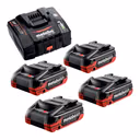 Metabo Basis Set 4x LiHDX Akkupack 18 V 4,0 Ah Akku ( 4x 624974000 ) + ASC 290 Ladegerät ( 627370000 )