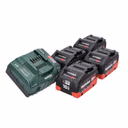 Metabo 18 V Basis Set 4x Akku 10,0 Ah LIHD + ASC 145 Ladegerät CAS System