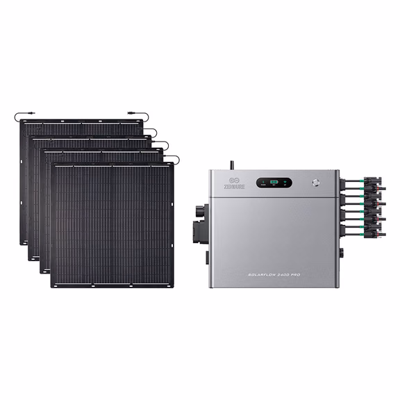 Zendure SolarFlow 2400 Pro – SolarFlow 2400 Pro (2.4 kWh) / Zonder batterij / 4*230W Flexible Solar Panel (920Wp)
