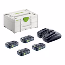 Festool Energie Set SYS 18V 4xTBX4/TCL6DUO ( 578823 ) mit 4x BP 18 TBX 4 C-ASI Akku 18 V 4,0 Ah + TCL 6 DUO Doppel Ladegerät + Systainer