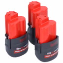 Milwaukee Akku Set 3x M12 HB2.5 High Output 12 V 2,5 Ah / 2500 mAh Li-Ion Akku ( 3x 4932480164 )