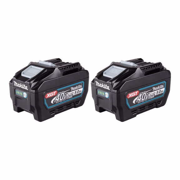 Makita 2x BL 4050 F Akku 40 V max. 5,0 Ah / 5000 mAh Li-Ion XGT ( 2x 191L47-8 ) IP64 mit Ladestandanzeige