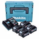 Makita Power Source Kit 4x BL 4025 Akku 40 V max. 2,5 Ah XGT + DC 40 RA Ladegerät + Makpac
