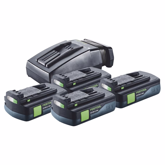 Festool Energie Set 4x BP 18 Li 3,0 C Akku 18 V 3,0 Ah / 3000 mAh Li-Ion ( 4x 577658 ) + TCL 6 Ladegerät ( 201135 )