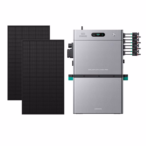 Zendure SolarFlow 2400 Pro – SolarFlow 2400 Pro (2.4 kWh) / 1*AB3000L (2.88 kWh) / 2*515W Bifaziale (1339Wp Max)