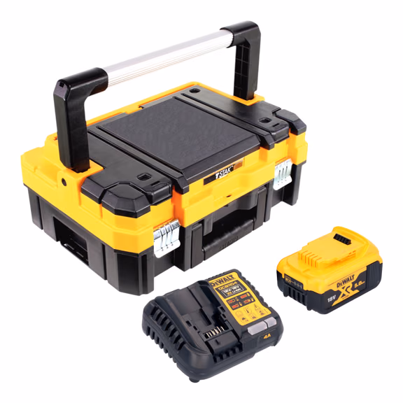 DeWalt DCB 1104 P1T Akku Starter Set 18 V mit 1x Akku 5,0 Ah + DCB 1104 Ladegerät + TSTAK