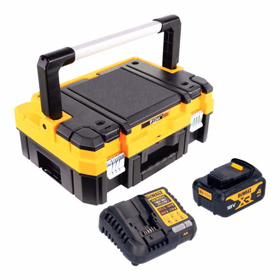 DeWalt DCB 1104 M1T Akku Starter Set 18 V mit 1x Akku 4,0 Ah + DCB 1104 Ladegerät + TSTAK