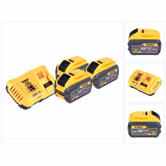 DeWalt DCB 118 Y3 Akku Starter Set 18 V / 54 V 3x XR FLEXVOLT Akku 12 Ah + Ladegerät