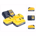 DeWalt DCB 1104 H3 Akku Starter Set 12 V / 18 V 3x Powerstack Akku 5,0 Ah + DCB 1104 Ladegerät