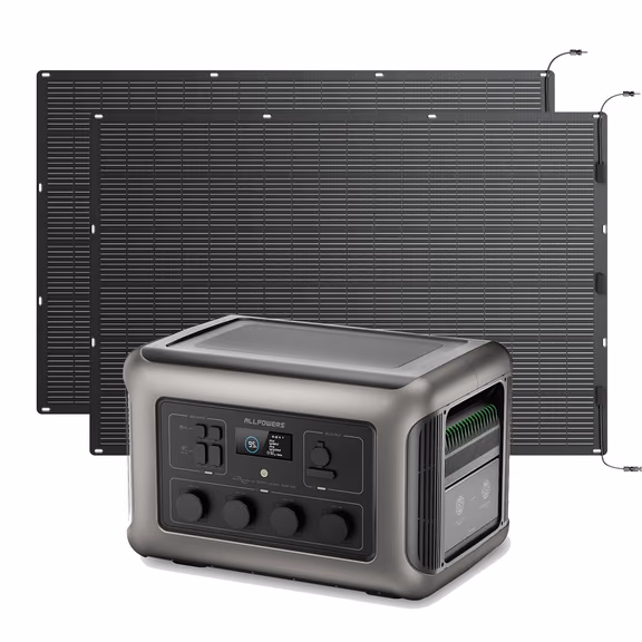 ALLPOWERS Solargenerator-Kit 3500W (R3500 + SF400 400W Flexibles Solarpanel) – R3500 + 2 x SF400 400W Solarpanel