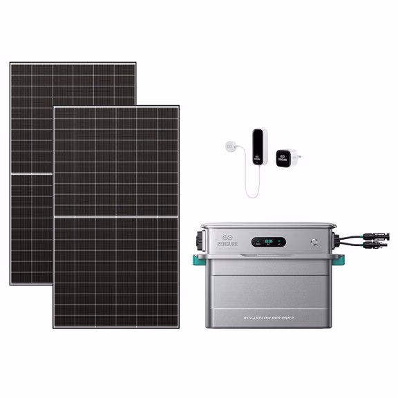 Zendure SolarFlow 800 Pro 2 – SolarFlow 800 Pro 2 + Smart Meter D0 / 2*515W Bifaziale (1339Wp Max)